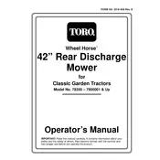 Toro Wheel Horse 42-inch 78350 Mower manual cover