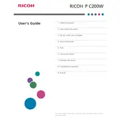 Ricoh P C200W Printer manual cover