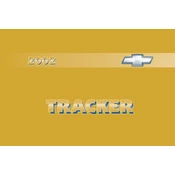 Chevrolet Tracker 2002 manual cover