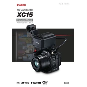 Canon XC15 manual cover