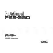 Yamaha PSS-280 Keyboard manual cover