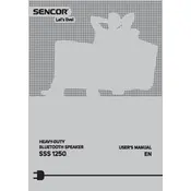 Sencor SSS 1250 Speaker manual cover