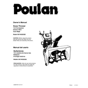 Poulan Pro 96194000300 Snow Thrower manual cover