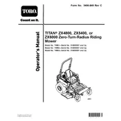 Toro Titan ZX4800 74861 Mower manual cover