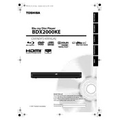 Toshiba BDX2000KE Disc Player manual cover