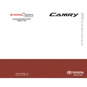 Toyota Camry 2009 Sedan manual cover