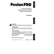 Poulan Pro PP4620AVL Chainsaw manual cover