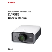 Canon LV-7585 manual cover