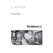 De Dietrich DRD1127J Refrigerator manual cover