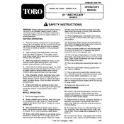 Toro Recycler 21-inch 20326 Mower manual cover