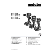 Metabo BS 18 LT BL SE Drill manual cover