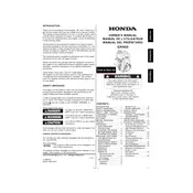 Honda GHX50 2014 Engine manual cover