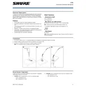 Shure CVG Microphone manual cover