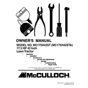 McCulloch MC175H42ST manual cover