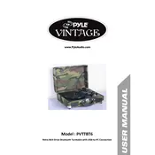 Pyle PVTTBT6 Turntable manual cover