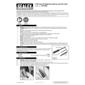 Sealey TSTVRK Valve Remover manual cover