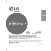 LG TONE Active Plus HBS-A100 Black and Gray Headset manual cover