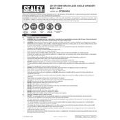 Sealey CP20VAGX Grinder manual cover