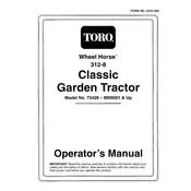 Toro Wheel Horse 312-8 73428 Tractor manual cover