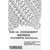 Yamaha NS-A Concert Series Speaker manual cover