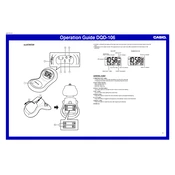 Casio DQD106 CLock manual cover