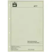 Dürkopp Adler 477 Sewing Machine manual cover