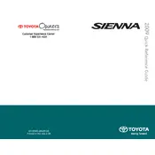 Toyota Sienna 2009 Minivan manual cover