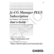 Casio fx-CG Manager Plus Subscription Mac Software manual cover