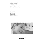 Brandt AT1346X Hood manual cover