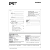 Roland RP302 manual cover