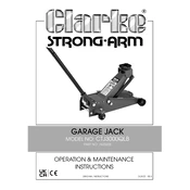 Clarke 7623205 CTJ3000QLB Garage Jack manual cover