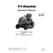 Simplicity Prestige Series 2691181-00 Tractor manual cover