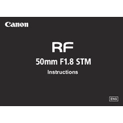 Canon RF 50mm F1.8 STM manual cover