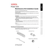 Xerox Phaser 5335 Maintenance Kit Printer manual cover