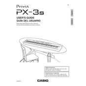 Casio Privia PX3SBK Keyboard manual cover