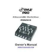 Pyle PDMXI3 DJ Mixer manual cover