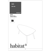 Habitat Joyce JOYCE-OT-AW13-B 4459925 Table manual cover