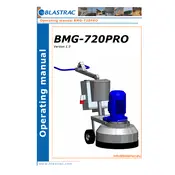 Blastrac BMG-720PRO Grinder manual cover