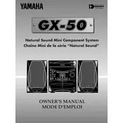 Yamaha GX-50 Mini Component System manual cover