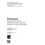 Kenmore 75232 Dryer manual cover