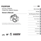 Fujifilm FinePix S8600 Camera manual cover