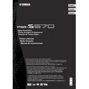 Yamaha PSR-S670 Keyboard