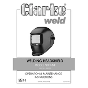 Clarke 6000700 HS1 Welding Headshield manual cover