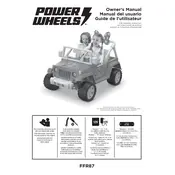 Power Wheels Mattel Jeep Wrangler Disney Minnie Happy Helpers FFR87 Toy manual cover