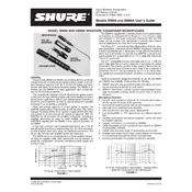 Shure SM98A Microphone manual cover