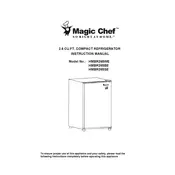 Magic Chef HMBR265BE Refrigerator manual cover