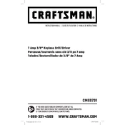 Craftsman CMED731 Drill manual cover