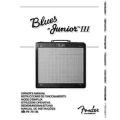 Fender Blues Junior III 223-0501-000 110V 60Hz TW Amplifier manual cover