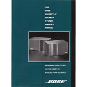 Bose Freestyle Speaker System manual cover