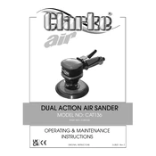 Clarke 3120150 CAT136 Dual Action Air Sander manual cover